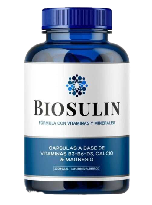 Frasco de Biosulin con berberina, ALA, banaba y magnesio glicinato