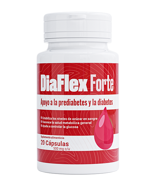 Frasco de DiaFlex Forte con berberina HCl, canela de Ceylán y cromo