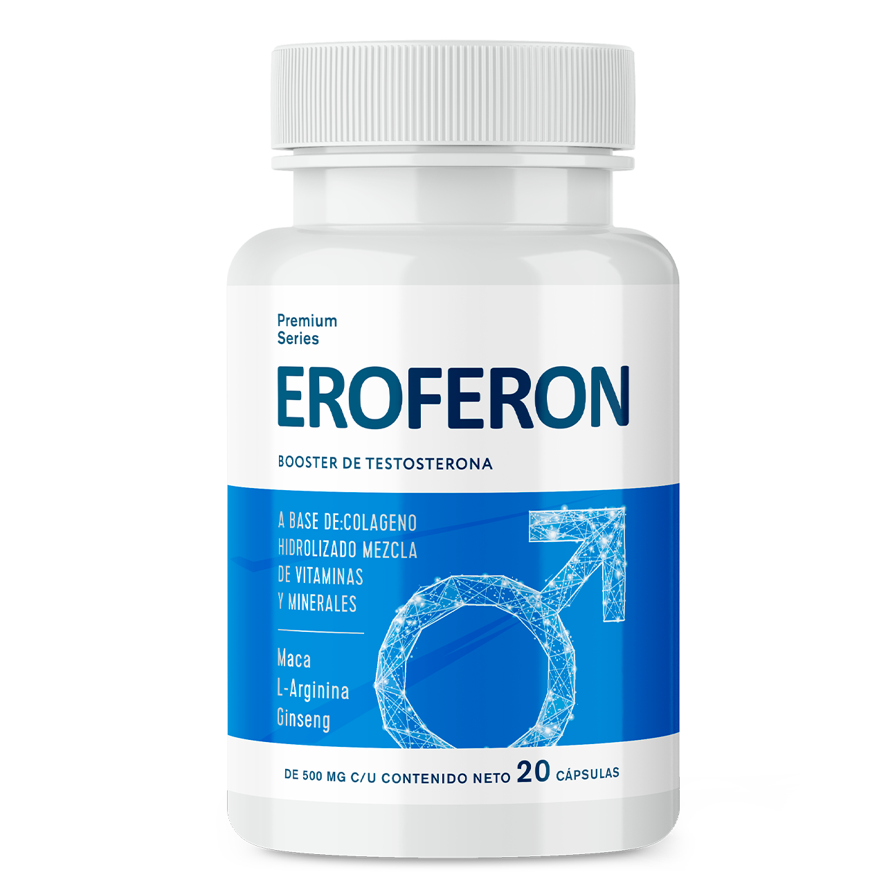 Frasco de Eroferon, fórmula con tribulus terrestris y maca negra