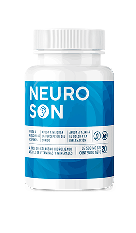 Frasco de Neuroson con ginkgo, rhodiola y zinc para audición y calma