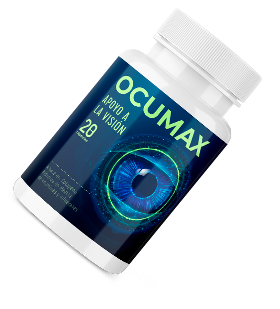 Frasco de Ocumax para fatiga visual por pantallas con luteína y zeaxantina
